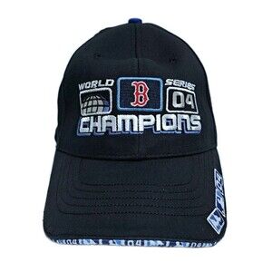 Boston Red Sox 2004 World Series Champions Hat New Era Strapback Black